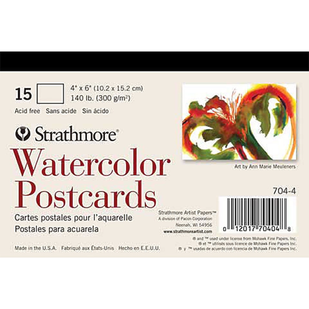 Strathmore, Origami, Papers & Kits, Art & School, 4"x6", 140#, Watercolor, Postcards, 15 sheets, 1740